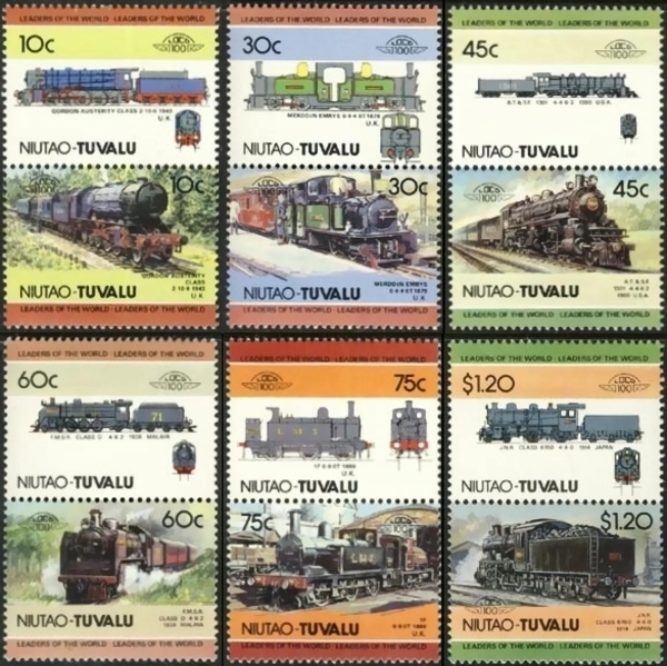 1985 Leaders of the World, Locomotives (2nd series) Stamps