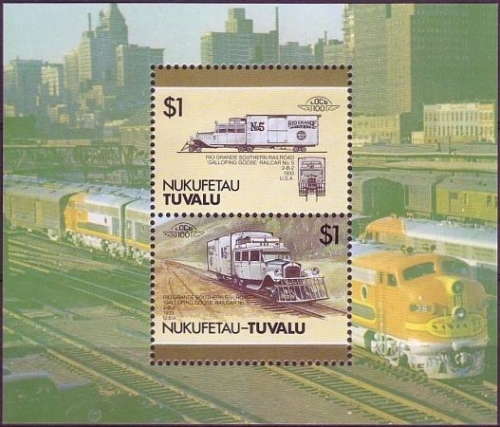 1987 Leaders of the World, Locomotives (3rd series) Souvenir Sheet