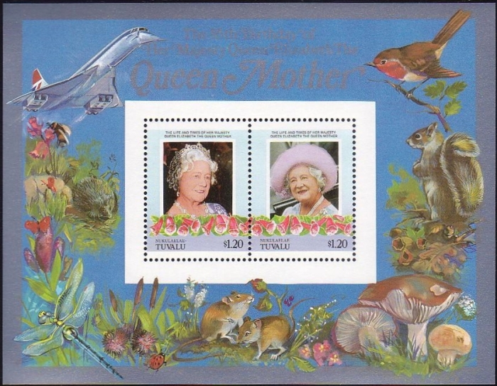 1985 Leaders of the World Life and Times of Queen Elizabeth, The Queen Mother Restricted Printing $1.20 Souvenir Sheet