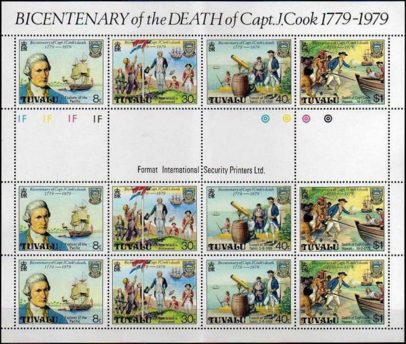 1979 Bicentenary of the Death of Captain James Cook Stamp Pane