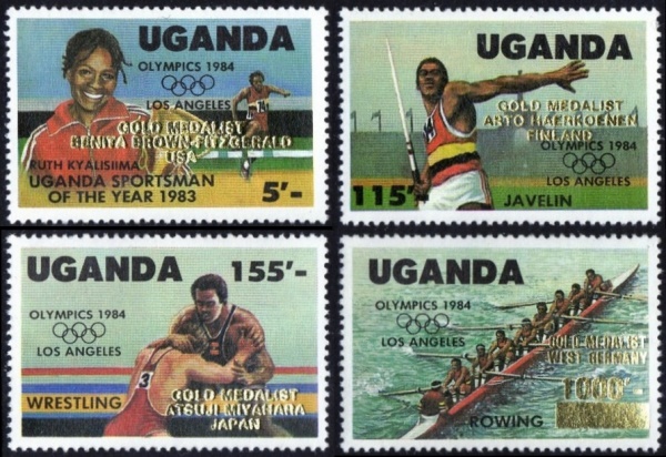 Uganda 1985 Olympic Gold Medal Winners, Los angeles Stamps