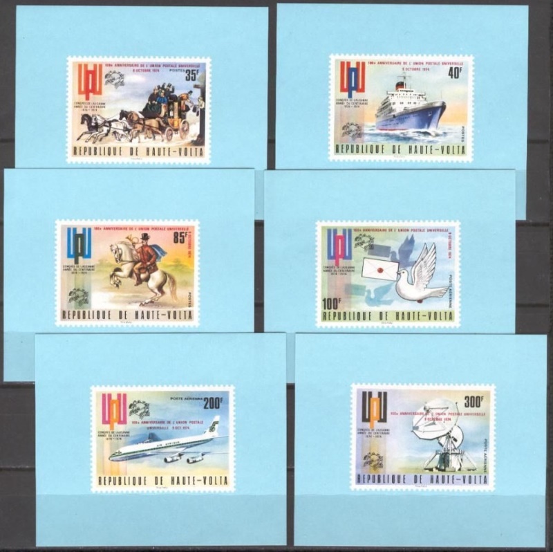 Upper Volta 1974 Centenary of the U.P.U. (2nd issue) Deluxe Sheetlet Set