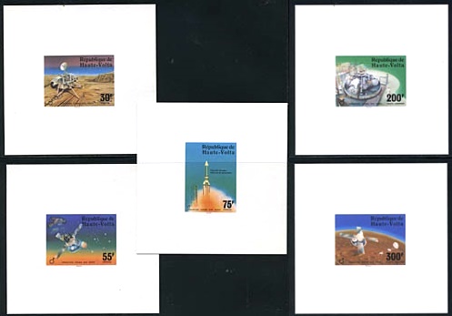 Upper Volta 1976 Viking Mars Project Deluxe Sheetlets with White Background