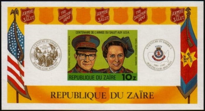 1980 Centenary of the Salvation Army Imperforate Souvenir Sheet