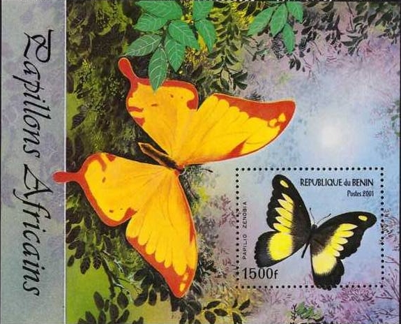 Benin 2001 Butterflies Souvenir Sheet Benin 2001 Butterflies Souvenir Sheet