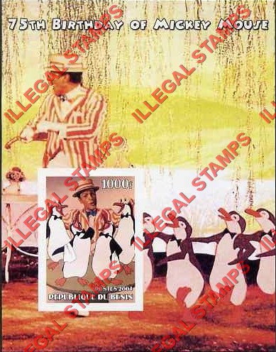 Benin 2004 Disney Mickey Mouse Mary Poppins Illegal Stamp Souvenir Sheet of 1 Benin 2004 Disney Mickey Mouse Mary Poppins Illegal Stamp Souvenir Sheet of 1