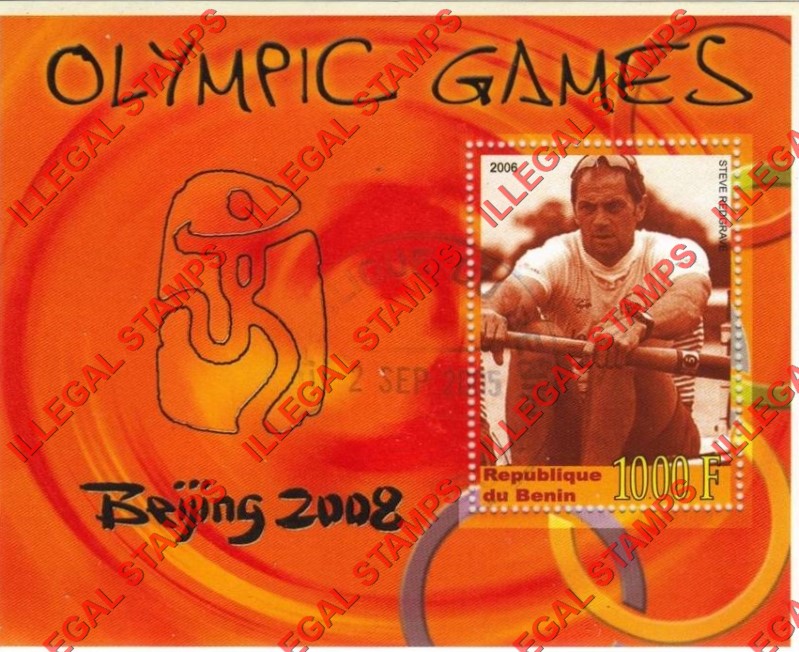 Benin 2006 Olympic Games Illegal Stamp Souvenir Sheet of 1 Benin 2006 Olympic Games Illegal Stamp Souvenir Sheet of 1