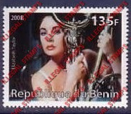 Benin 2008 Famous People Elizabeth Taylor Illegal Stamp Benin 2008 Famous People Elizabeth Taylor Illegal Stamp