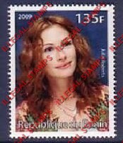 Benin 2009 Famous People Julia Roberts Counterfeit Illegal Stamp Benin 2009 Famous People Julia Roberts Counterfeit Illegal Stamp