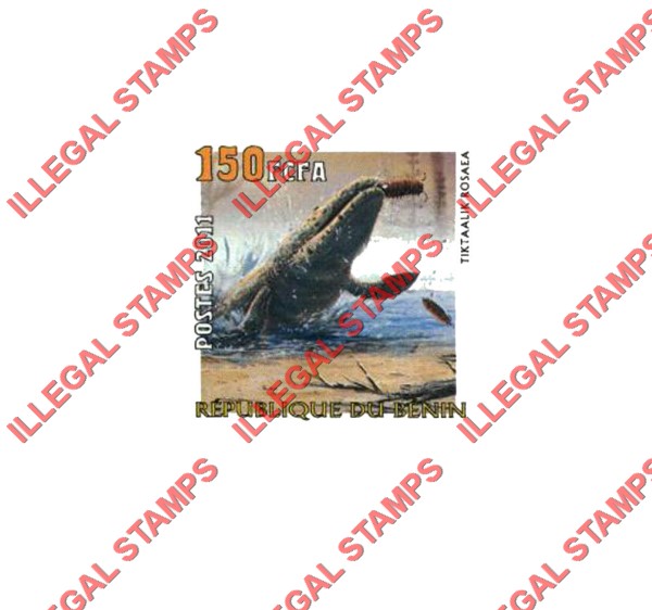Benin 2011 Dinosaurs Illegal Stamp Deluxe Proof Sheet of 1 Benin 2011 Dinosaurs Illegal Stamp Deluxe Proof Sheet of 1