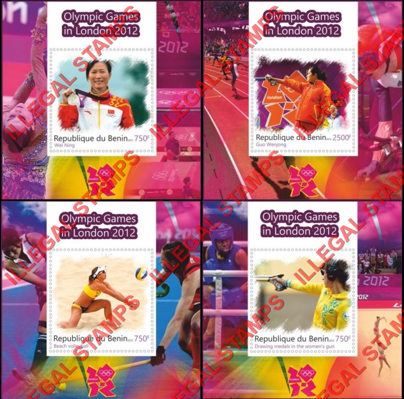 Benin 2012 Olympic Games in London Illegal Stamp Souvenir Sheets of 1 (Part 2) Benin 2012 Olympic Games in London Illegal Stamp Souvenir Sheets of 1 (Part 2)