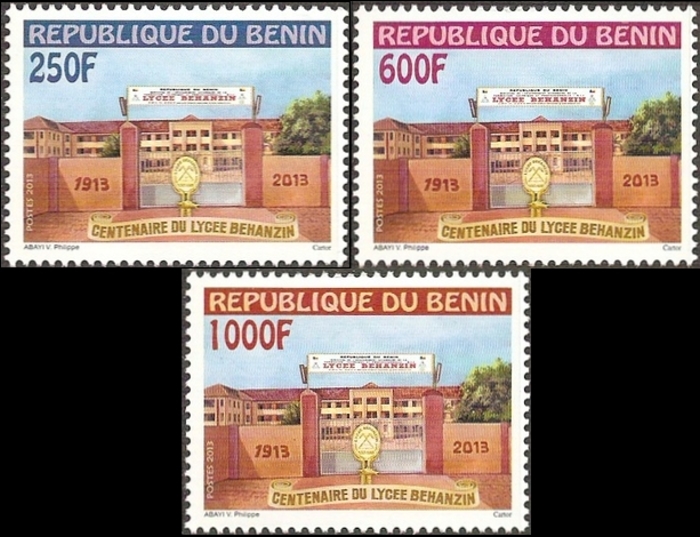 Benin 2013 Centenary of the Lycee Behanzin, Porto-Novo Scott 1497-1499 Benin 2013 Centenary of the Lycee Behanzin, Porto-Novo Scott 1497-1499