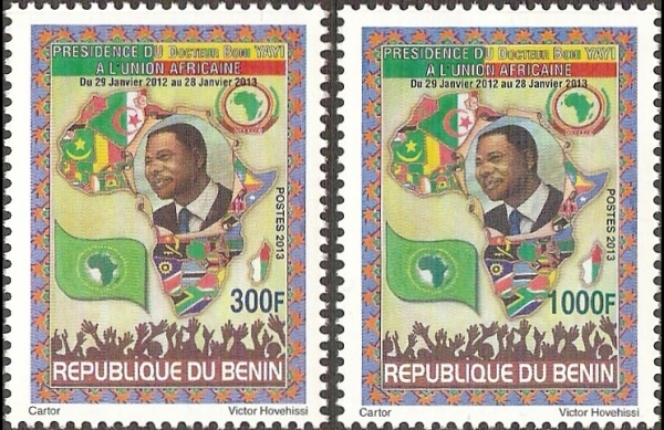 Benin 2013 Presidency of the Organization of African Unity Scott 1493-1494 Benin 2013 Presidency of the Organization of African Unity Scott 1493-1494