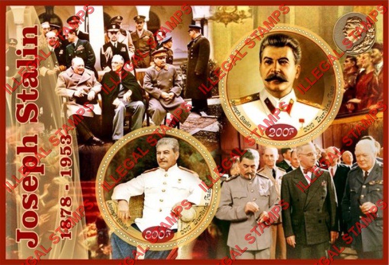 Burkina Faso 2019 Joseph Stalin (different a) Illegal Stamp Souvenir Sheet of 2