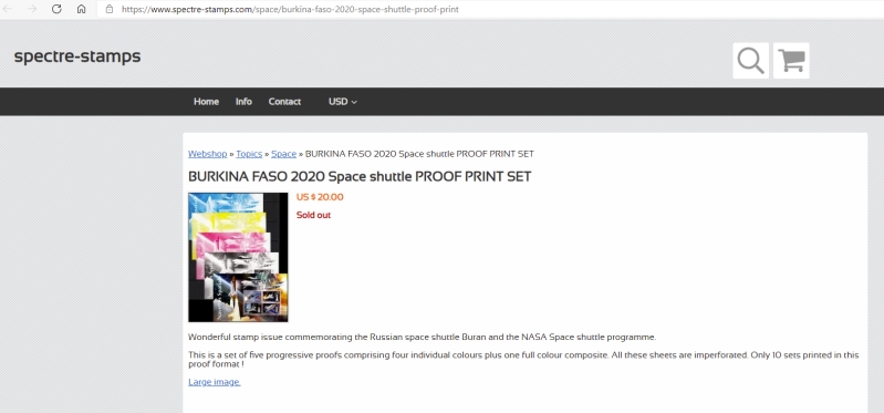 Burkina Faso 2020 Space Shuttle Illegal Stamp Souvenir Sheet of 4 Color Proof Set Sold Out Burkina Faso 2020 Space Shuttle Illegal Stamp Souvenir Sheet of 4 Color Proof Set Sold Out