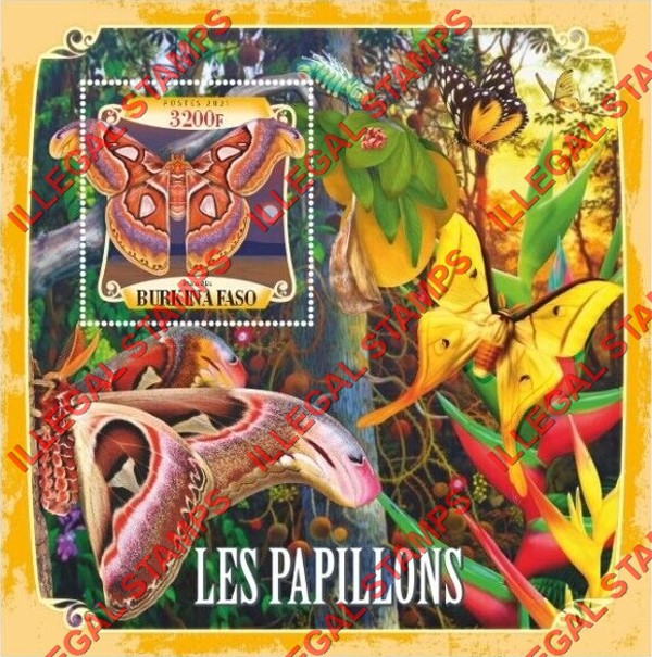 Burkina Faso 2021 Butterflies Illegal Stamp Souvenir Sheet of 1 Burkina Faso 2021 Butterflies Illegal Stamp Souvenir Sheet of 1