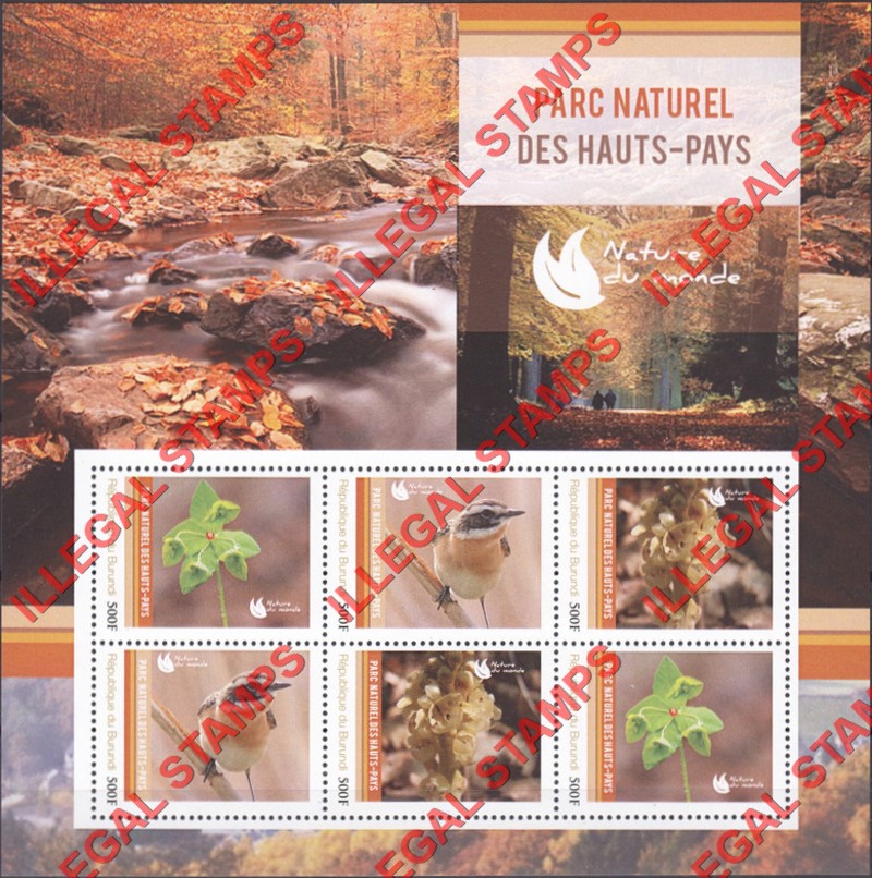 Burundi 2012 National Parks High Country Counterfeit Illegal Stamp Souvenir Sheet of 6 Burundi 2012 National Parks High Country Counterfeit Illegal Stamp Souvenir Sheet of 6