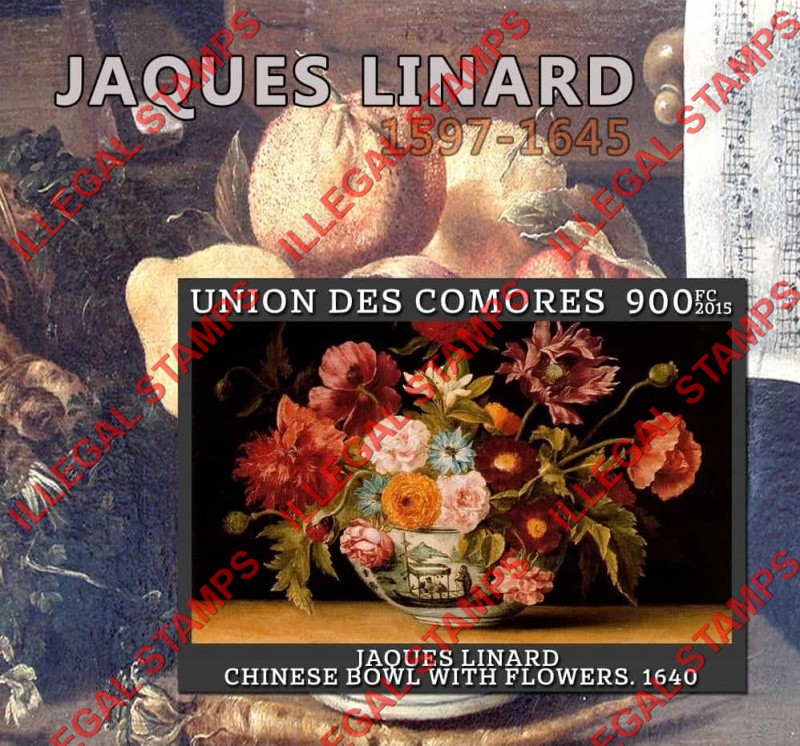 Comoro Islands 2015 Paintings by Jaques Linard Counterfeit Illegal Stamp Souvenir Sheet of 1 Comoro Islands 2015 Paintings by Jaques Linard Counterfeit Illegal Stamp Souvenir Sheet of 1