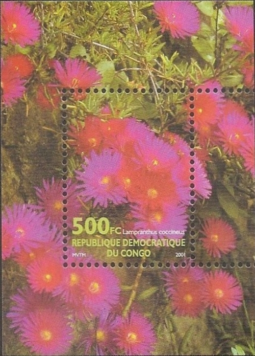Congo Democratic Republic 2002 Flowering Plants Souvenir Sheet of 1 Scott Number 1630a Congo Democratic Republic 2002 Flowering Plants Souvenir Sheet of 1 Scott Number 1630a
