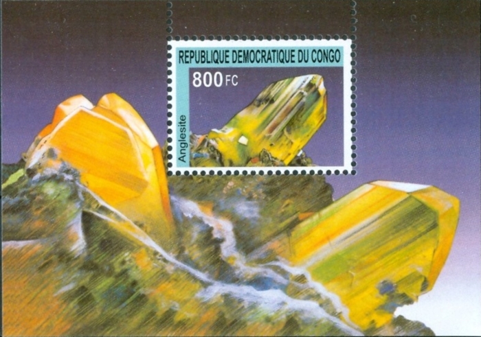 Congo Democratic Republic 2002 Minerals Souvenir Sheet of 1 Scott Number 1637 Congo Democratic Republic 2002 Minerals Souvenir Sheet of 1 Scott Number 1637