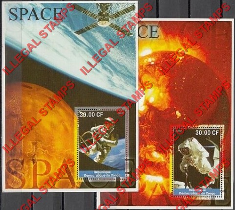 Congo Democratic Republic 2002 Space Illegal Stamp Souvenir Sheets of 1 Congo Democratic Republic 2002 Space Illegal Stamp Souvenir Sheets of 1