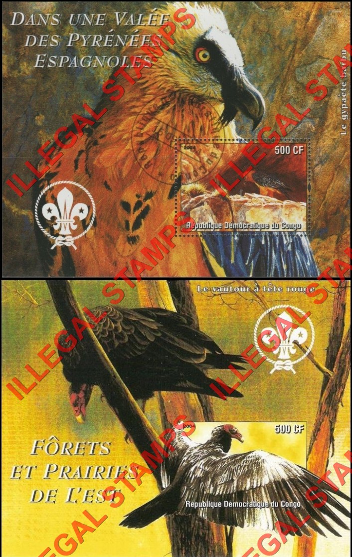 Congo Democratic Republic 2004 Birds Illegal Stamp Souvenir Sheets of 1 (Part 4) Congo Democratic Republic 2004 Birds Illegal Stamp Souvenir Sheets of 1 (Part 4)