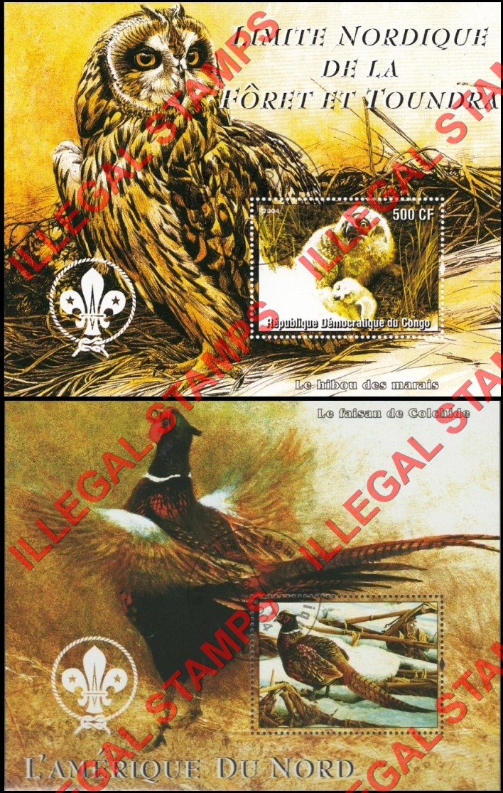 Congo Democratic Republic 2004 Birds Illegal Stamp Souvenir Sheets of 1 (Part 5) Congo Democratic Republic 2004 Birds Illegal Stamp Souvenir Sheets of 1 (Part 5)