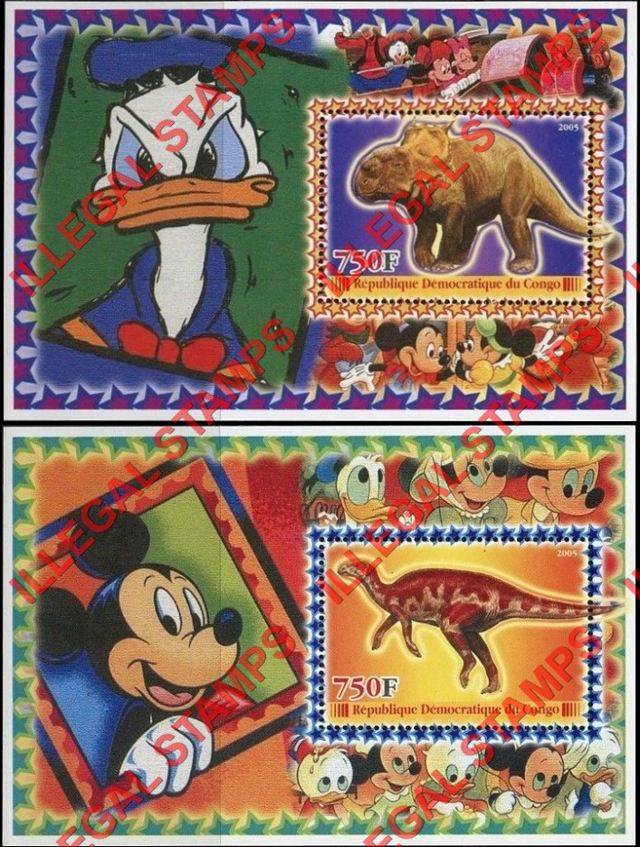 Congo Democratic Republic 2005 Disney Dinosaurs Illegal Stamp Souvenir Sheets of 1 (Part 2) Congo Democratic Republic 2005 Disney Dinosaurs Illegal Stamp Souvenir Sheets of 1 (Part 2)