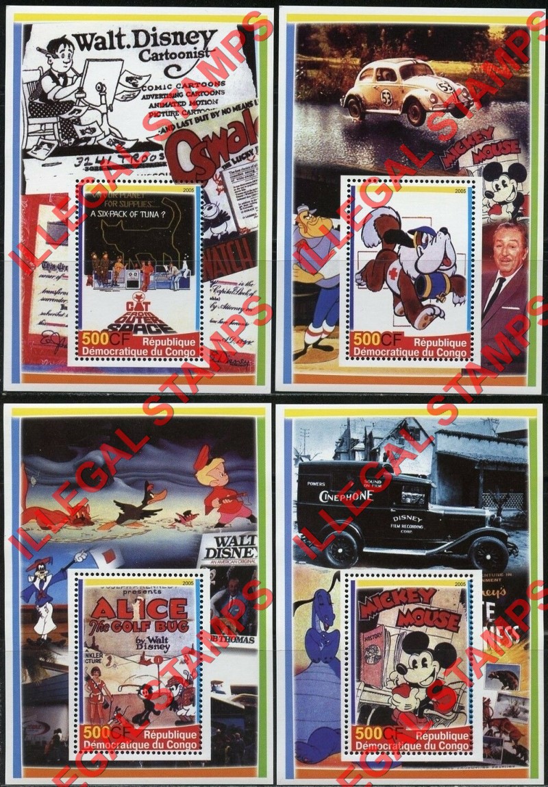 Congo Democratic Republic 2005 Disney Movie Posters Illegal Stamp Souvenir Sheets of 1 (Part 2) Congo Democratic Republic 2005 Disney Movie Posters Illegal Stamp Souvenir Sheets of 1 (Part 2)