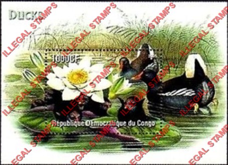 Congo Democratic Republic 2005 Ducks Illegal Stamp Souvenir Sheet of 1 Congo Democratic Republic 2005 Ducks Illegal Stamp Souvenir Sheet of 1