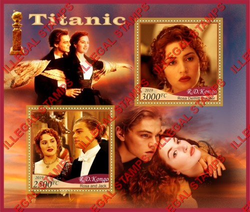 Congo Democratic Republic 2019 Titanic Illegal Stamp Souvenir Sheet of 2 Congo Democratic Republic 2019 Titanic Illegal Stamp Souvenir Sheet of 2