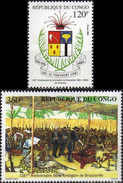 Congo Republic 2005 125th Anniversary of Brazzaville Foundation Congo Republic 2005 125th Anniversary of Brazzaville Foundation