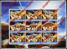 Congo Republic 2005 Dinosaurs Illegal Stamp Sheetlet of 9 Congo Republic 2005 Dinosaurs Illegal Stamp Sheetlet of 9