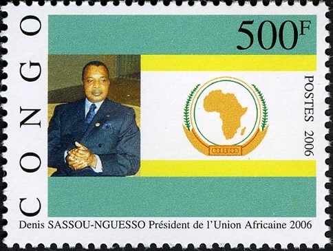 Congo Republic 2006 Denis Sassou-Nguesso President of the African Union Scott Number 1274 Congo Republic 2006 Denis Sassou-Nguesso President of the African Union Scott Number 1274
