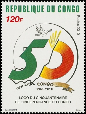 Congo Republic 2010 50th Anniversary of Independence Scott Catalog 1286 Congo Republic 2010 50th Anniversary of Independence Scott Catalog 1286