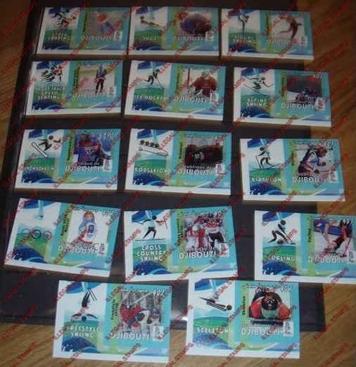Djibouti 2011 Winter Olympic Games Illegal Stamp Deluxe Sheets of 1 Djibouti 2011 Winter Olympic Games Illegal Stamp Deluxe Sheets of 1