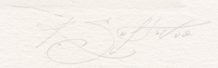 Gabon 2009 Charles Darwin Illegal Stamp Artist Signed Die Proof Close up of Signature Gabon 2009 Charles Darwin Illegal Stamp Artist Signed Die Proof Close up of Signature