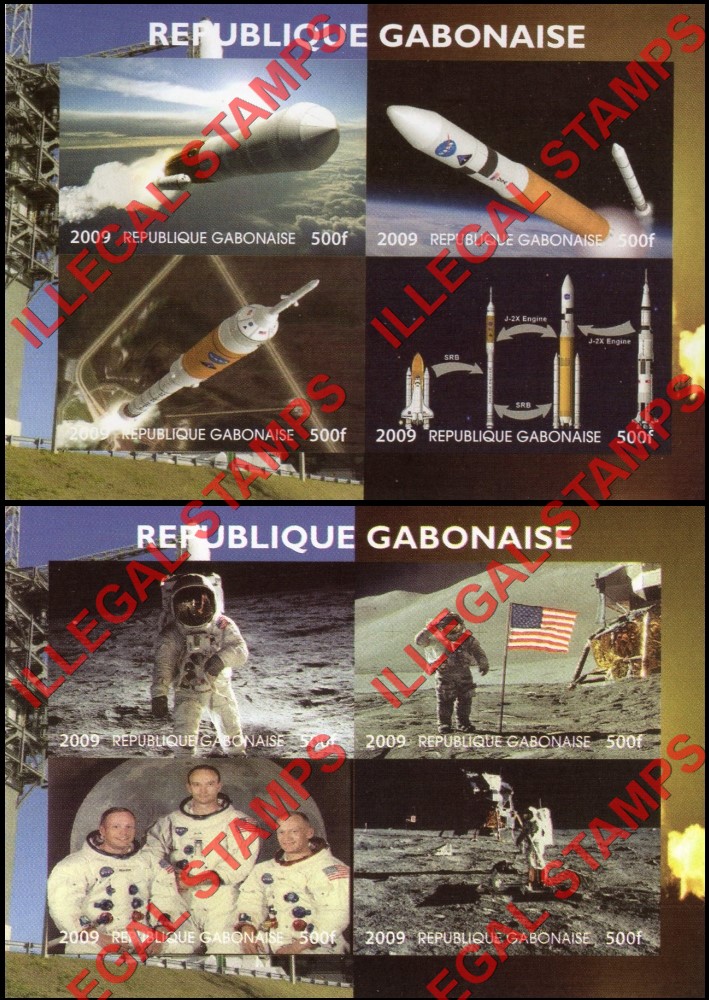 Gabon 2009 NASA Space Exploration Illegal Stamp Souvenir Sheets of 4 (Part 2) Gabon 2009 NASA Space Exploration Illegal Stamp Souvenir Sheets of 4 (Part 2)