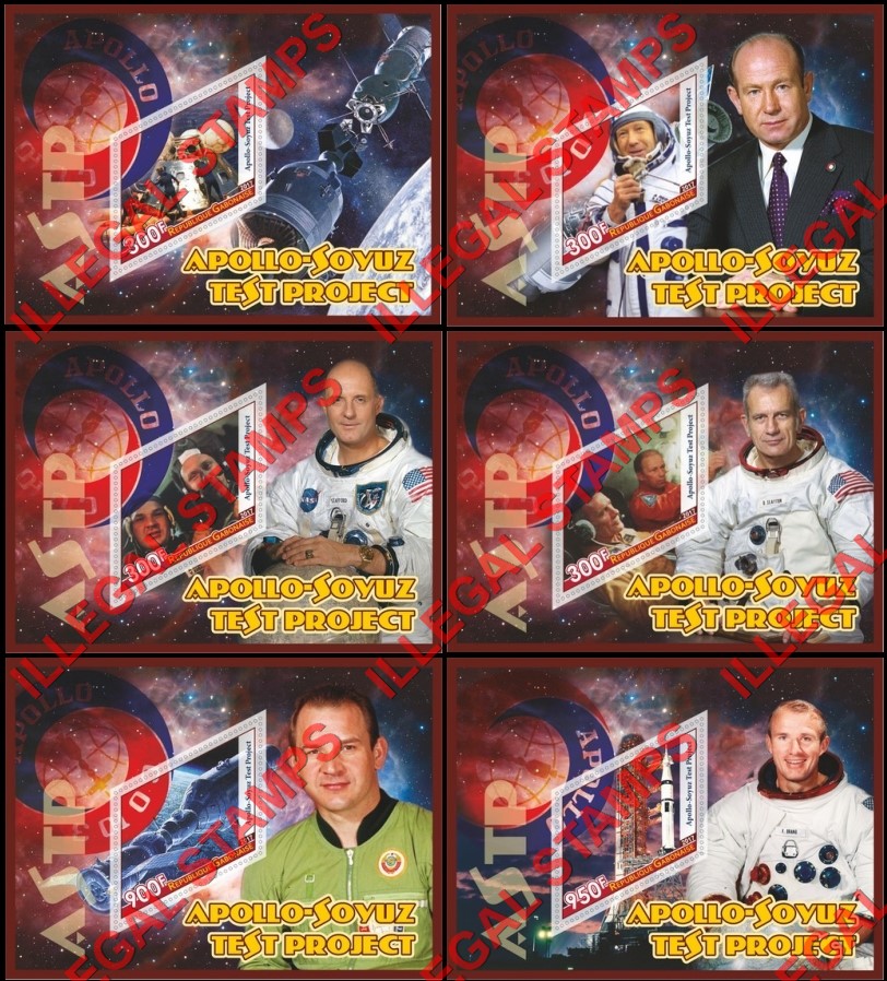 Gabon 2017 Space Apollo Soyuz Illegal Stamp Souvenir Sheets of 1 Gabon 2017 Space Apollo Soyuz Illegal Stamp Souvenir Sheets of 1