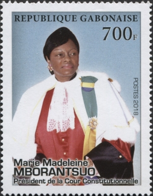 Gabon 2018 The President of the Constitutional Court of Gabon - Marie-Madeleine Mborantsuo Scott Catalog Number 1110 Gabon 2018 The President of the Constitutional Court of Gabon - Marie-Madeleine Mborantsuo Scott Catalog Number 1110