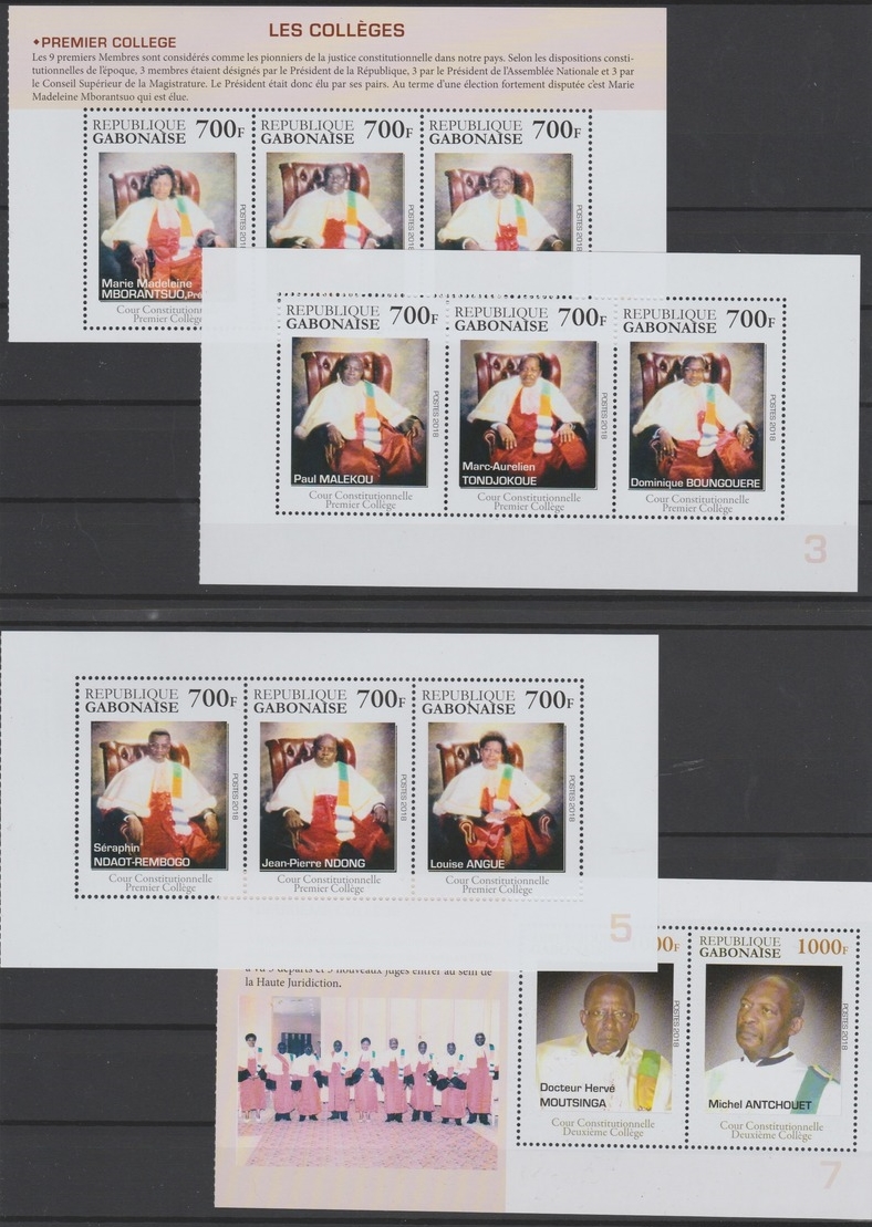 Gabon 2018 Members of the Constitutional Court of Gabon Booklet Panes Scott Catalog Number 1109 Gabon 2018 Members of the Constitutional Court of Gabon Booklet Panes Scott Catalog Number 1109