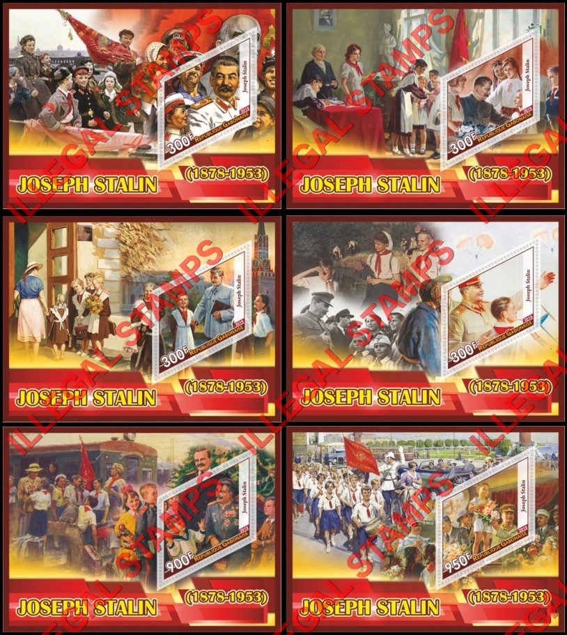 Gabon 2019 Joseph Stalin (different a) Illegal Stamp Souvenir Sheets of 1 Gabon 2019 Joseph Stalin (different a) Illegal Stamp Souvenir Sheets of 1