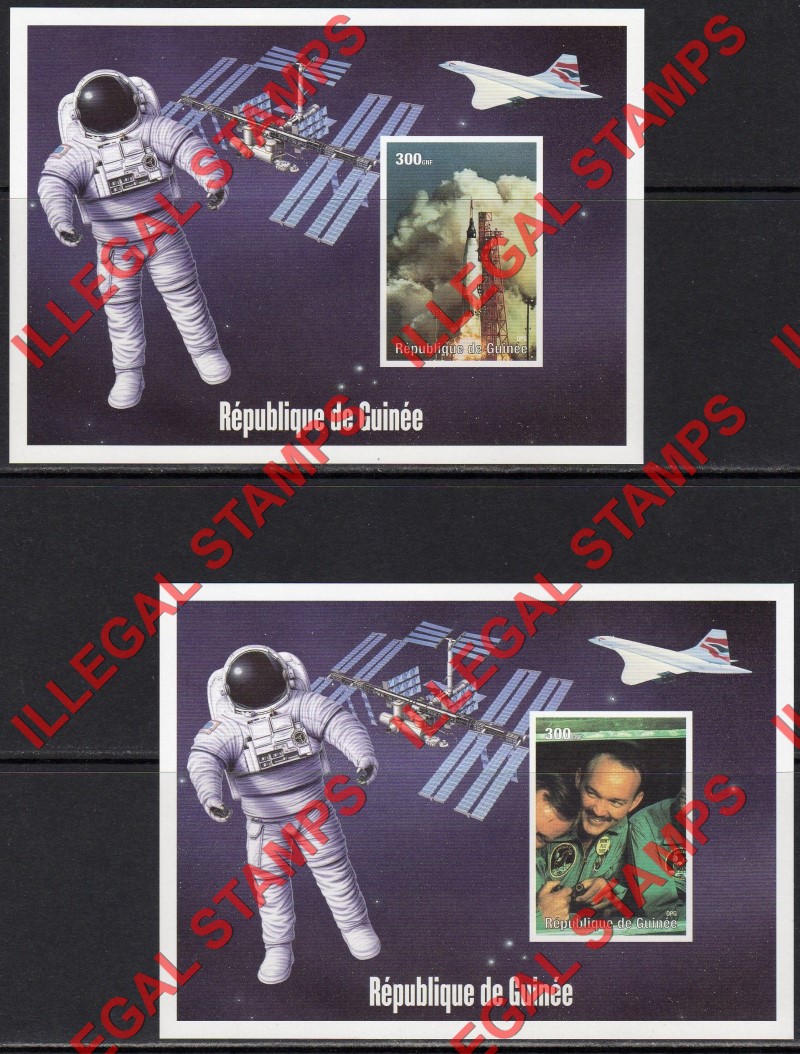 Guinea Republic 2000 Space Exploration Concorde Illegal Stamp Souvenir Sheets of 1 (Part 1) Guinea Republic 2000 Space Exploration Concorde Illegal Stamp Souvenir Sheets of 1 (Part 1)