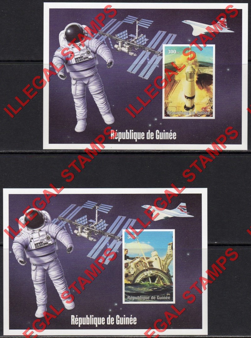Guinea Republic 2000 Space Exploration Concorde Illegal Stamp Souvenir Sheets of 1 (Part 2) Guinea Republic 2000 Space Exploration Concorde Illegal Stamp Souvenir Sheets of 1 (Part 2)