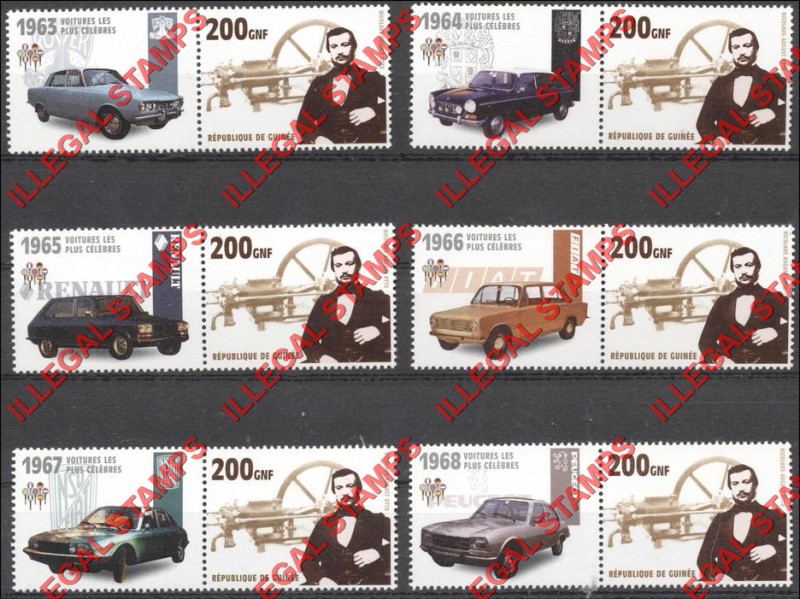 Guinea Republic 2002 Cars Automobiles Illegal Stamp Pairs (Part 1) Guinea Republic 2002 Cars Automobiles Illegal Stamp Pairs (Part 1)