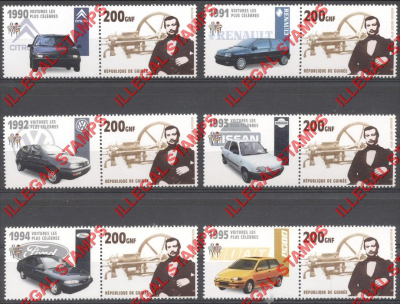 Guinea Republic 2002 Cars Automobiles Illegal Stamp Pairs (Part 5) Guinea Republic 2002 Cars Automobiles Illegal Stamp Pairs (Part 5)