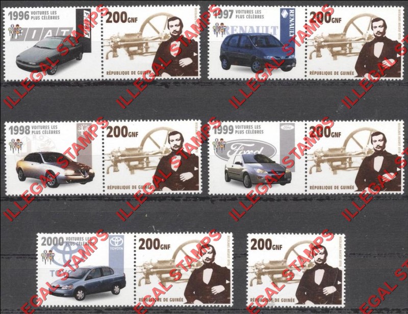 Guinea Republic 2002 Cars Automobiles Illegal Stamp Pairs (Part 6) Guinea Republic 2002 Cars Automobiles Illegal Stamp Pairs (Part 6)