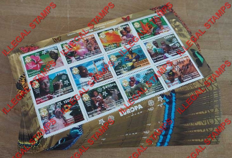 Guinea Republic 2005 EUROPA 2006 50th Anniversary Illegal Stamp Souvenir Sheet of 12 Massive Sale Lot on eBay Guinea Republic 2005 EUROPA 2006 50th Anniversary Illegal Stamp Souvenir Sheet of 12 Massive Sale Lot on eBay
