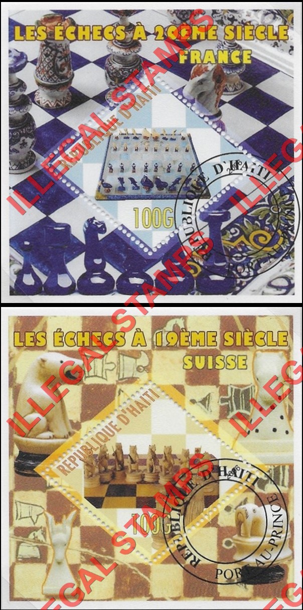 Haiti 2006 Chess Illegal Stamp Souvenir Sheets of 1 Haiti 2006 Chess Illegal Stamp Souvenir Sheets of 1