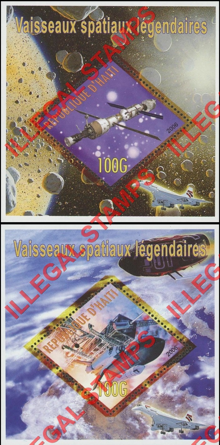 Haiti 2006 Space Legendary Spaceships Illegal Stamp Souvenir Sheets of 1 (Part 1) Haiti 2006 Space Legendary Spaceships Illegal Stamp Souvenir Sheets of 1 (Part 1)